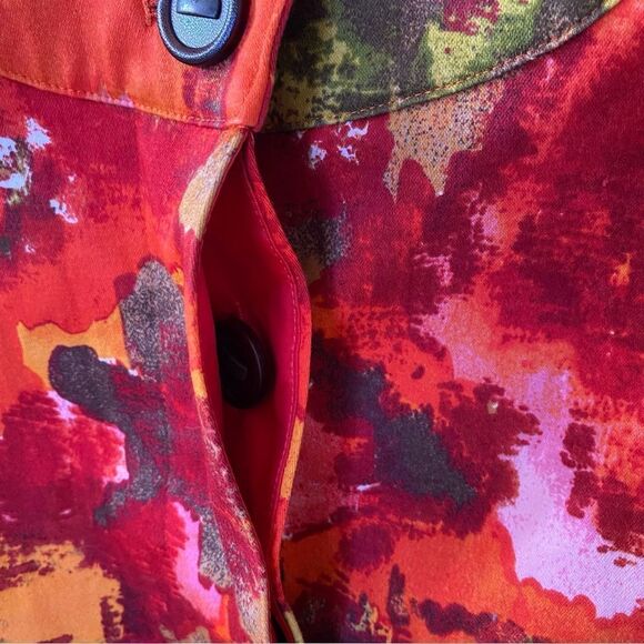 Chico’s Floral Print Button Down Blazer Jacket Sz 0 - Picture 5 of 11